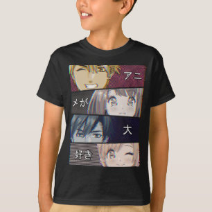 Camiseta Estética de Anime Vaporwave Otaku japonesa