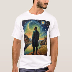 Camiseta estética de arte visionario en el cielo n
