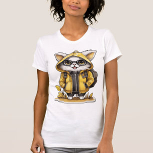 Camiseta estética de caída de gatos esponjosos adorables