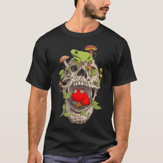 Camiseta Estética de coleccionista de hongos calavera de ra