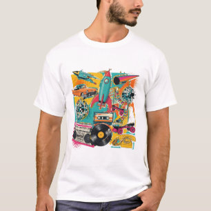 Camiseta estética de collage retro vintage Moda