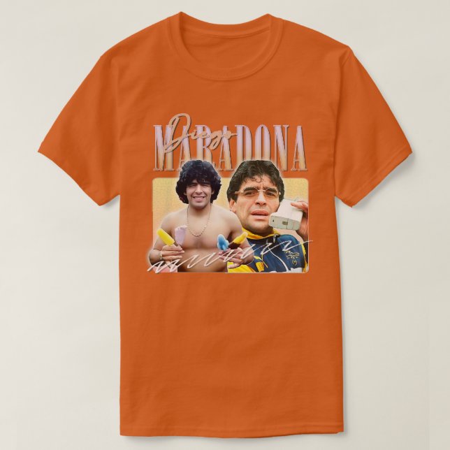 Camiseta Estética de Diego Maradona Retro 90 (Diseño del anverso)