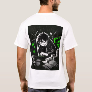 Camiseta Estética de escritorio de anime hacker jugador cib