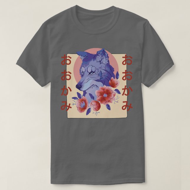 Camiseta Estética de flores FoxT-Shirt japonés (Diseño del anverso)
