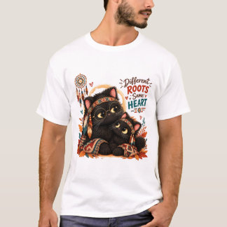 Camiseta estética de gato negro vintage – Gótico l