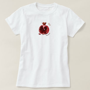 Camiseta Estética de granada roja vino fresco verano
