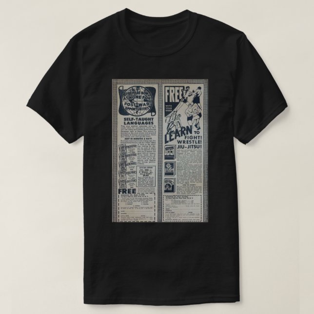 Camiseta Estética de historietas antiguas y de anuncios ant (Diseño del anverso)