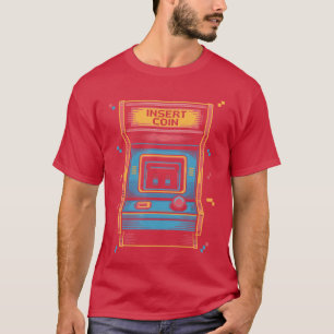 Camiseta Estética de juego retro de gabinete de arcade Inse