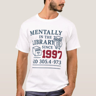 Camiseta Estética de la Biblioteca de Vintage - Tee retro d