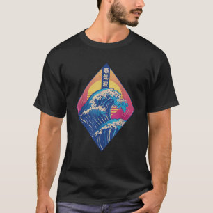 Camiseta Estética de la Gran Ola Retro del Vaporwave Japoné