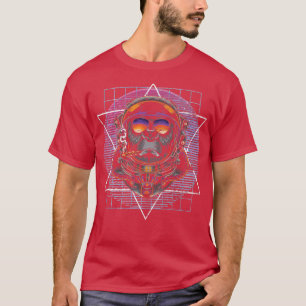 Camiseta Estética de la ola de vaporolas de monos sintetizó