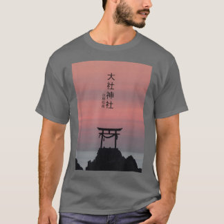 Camiseta Estética de la ola de vaporwave del arco Torii jap