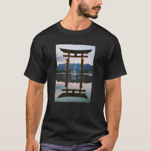 Camiseta Estética de la ola de vaporwave del arco Torii jap