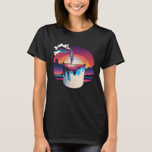 Camiseta Estética de la sintetización de la leche de 80