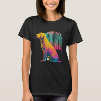 Camiseta Estética de la sintetización de la ola de labrador