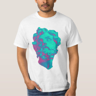 Camiseta estética de los hombres de la estatua de