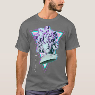 Camiseta Estética de Medusa Glitch Synthwave 90