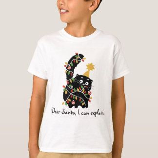 Camiseta Estética de Navidad Santa Gato Divertido Lindo