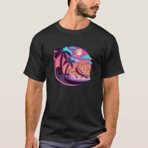 Camiseta Estética de ondas retroondas de cocinas sintetizad