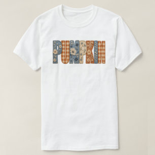 Camiseta Estética de Otoño Cuadros Florales Bordados de Cal