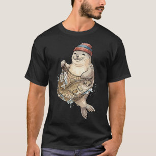 Camiseta Estética de pescador: captura del día de la foca