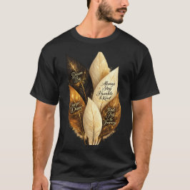 Camiseta estética de pluma dorada ya
