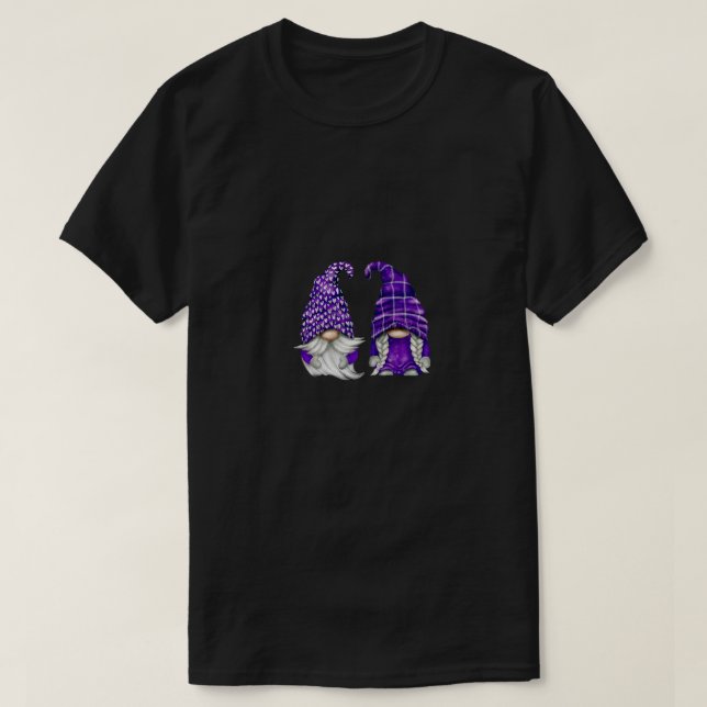 Camiseta Estética De Primavera De Gnome Púrpura Para Las Mu (Diseño del anverso)