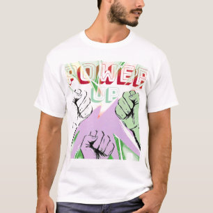 Camiseta Estética de puño levantado Cyber Grunge de carga
