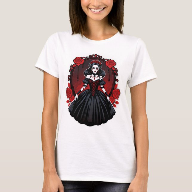 Camiseta Estética de Reina de vampiros - Elegante Halloween (Anverso)