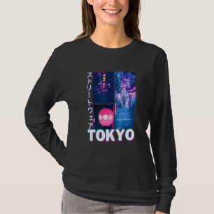 Camiseta Estética de Streetwear de Tokio Cyberpunk Glitch J
