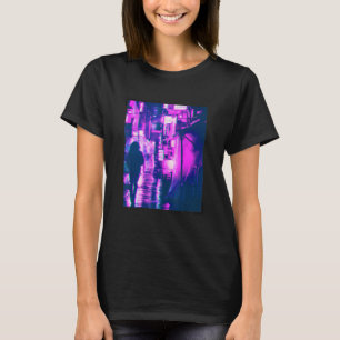 Camiseta Estética de Streetwear de Tokio Cyberpunk Glitch J