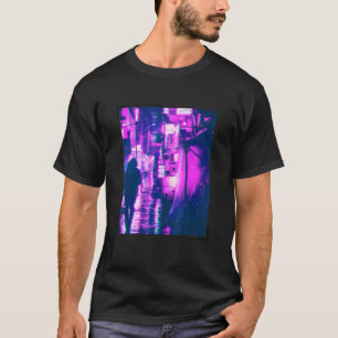 Camiseta Estética de Streetwear de Tokio Cyberpunk Glitch J