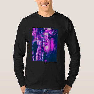 Camiseta Estética de Streetwear de Tokio Cyberpunk Glitch J
