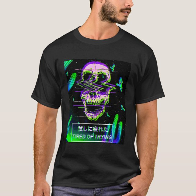Camiseta Estética de vaporolas de futurismo japonés Tee Ani (Anverso)