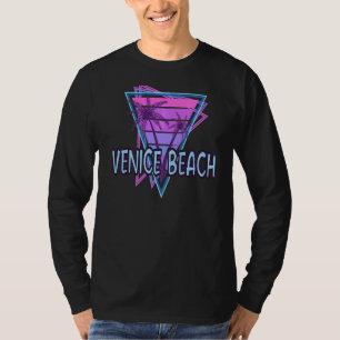 Camiseta Estética de Vaporwave Beach de Venecia