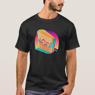 Camiseta Estética de vaporwave estilo Queso a la parrilla