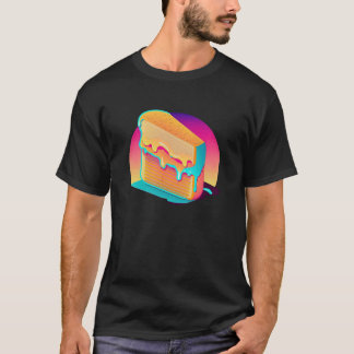 Camiseta Estética de vaporwave estilo Queso a la parrilla