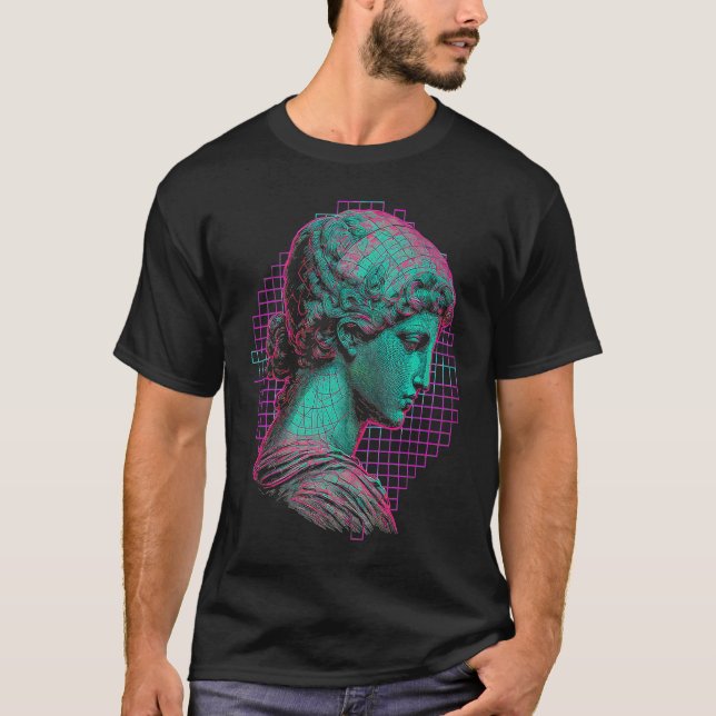 Camiseta Estética de Vaporwave Fibonacci (Anverso)