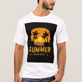 Camiseta Estética de verano de atardecer | Vibrante playa t