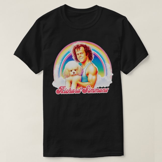 Camiseta Estética del arco iris retro de Richard Simmons (Diseño del anverso)