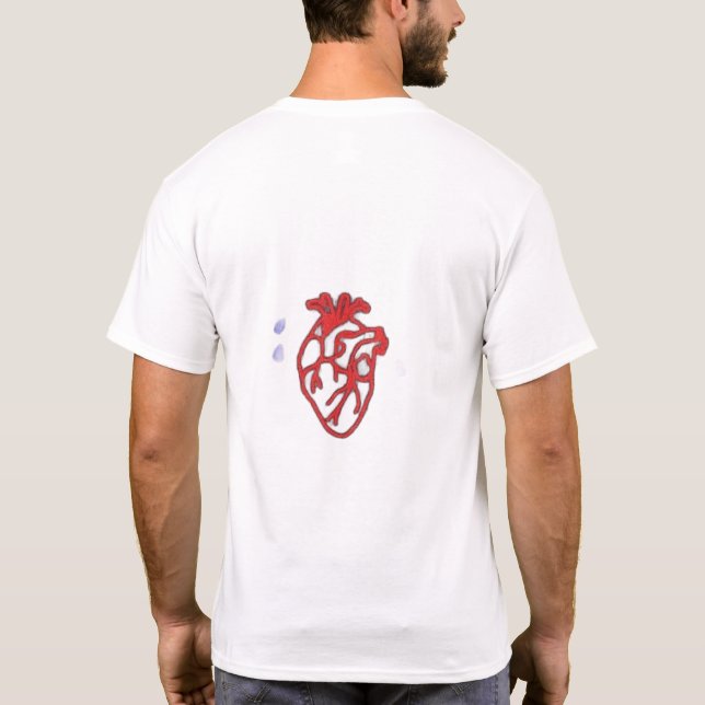 Camiseta estética del corazón humano (Reverso)