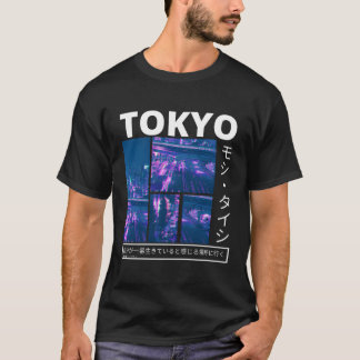 Camiseta Estética del Cyberpunk japonés Tokio Streetwear