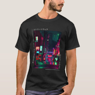 Camiseta Estética del Cyberpunk japonés Tokio Streetwear