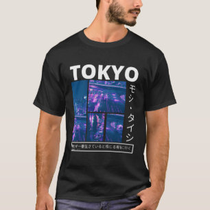 Camiseta Estética del Cyberpunk japonés Tokio Streetwear