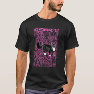 Camiseta Estética del gato Pastel de bosque noruego