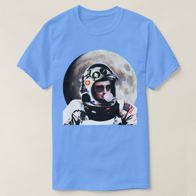 Camiseta Estética del glitch de Crypto Astronauta Moona Lis (Diseño del anverso)