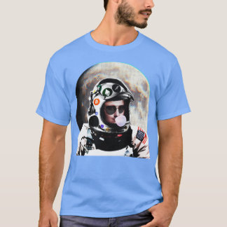 Camiseta Estética del glitch de Crypto Astronauta Moona Lis