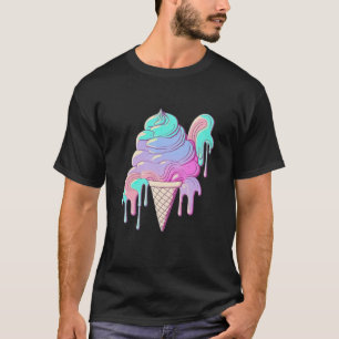 Camiseta Estética del Ice Cream Vaporwave 90s