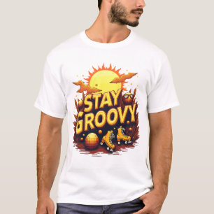 Camiseta Estética del Stay Groovy Retro 70 Disco Roller Ska