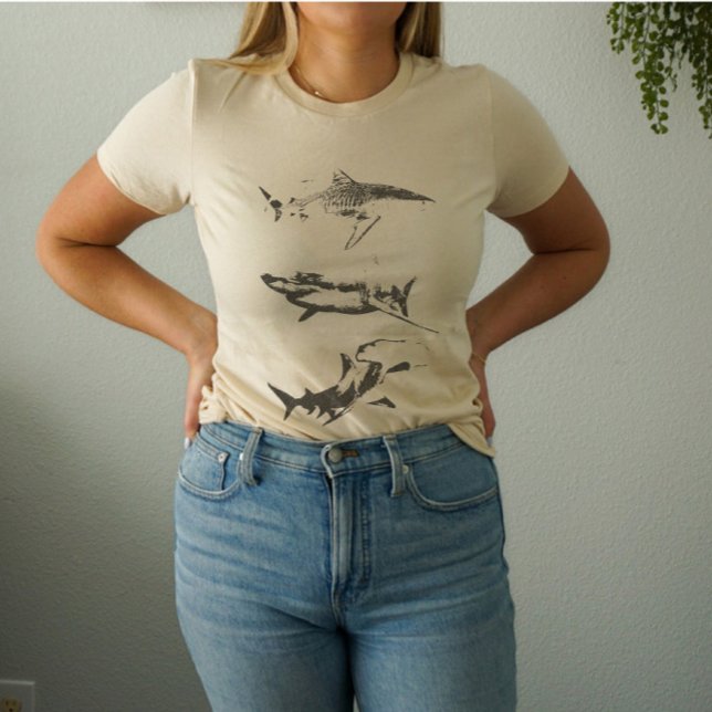 Camiseta estética del tiburón grunge (Subido por el creador)
